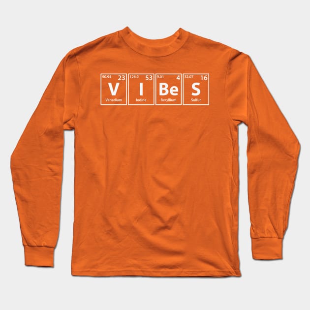 Vibes Elements Spelling Long Sleeve T-Shirt by cerebrands